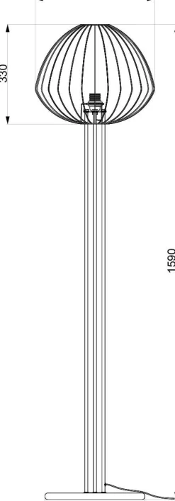 ALUMINOR Lampadaire Beloune pomme - Noir