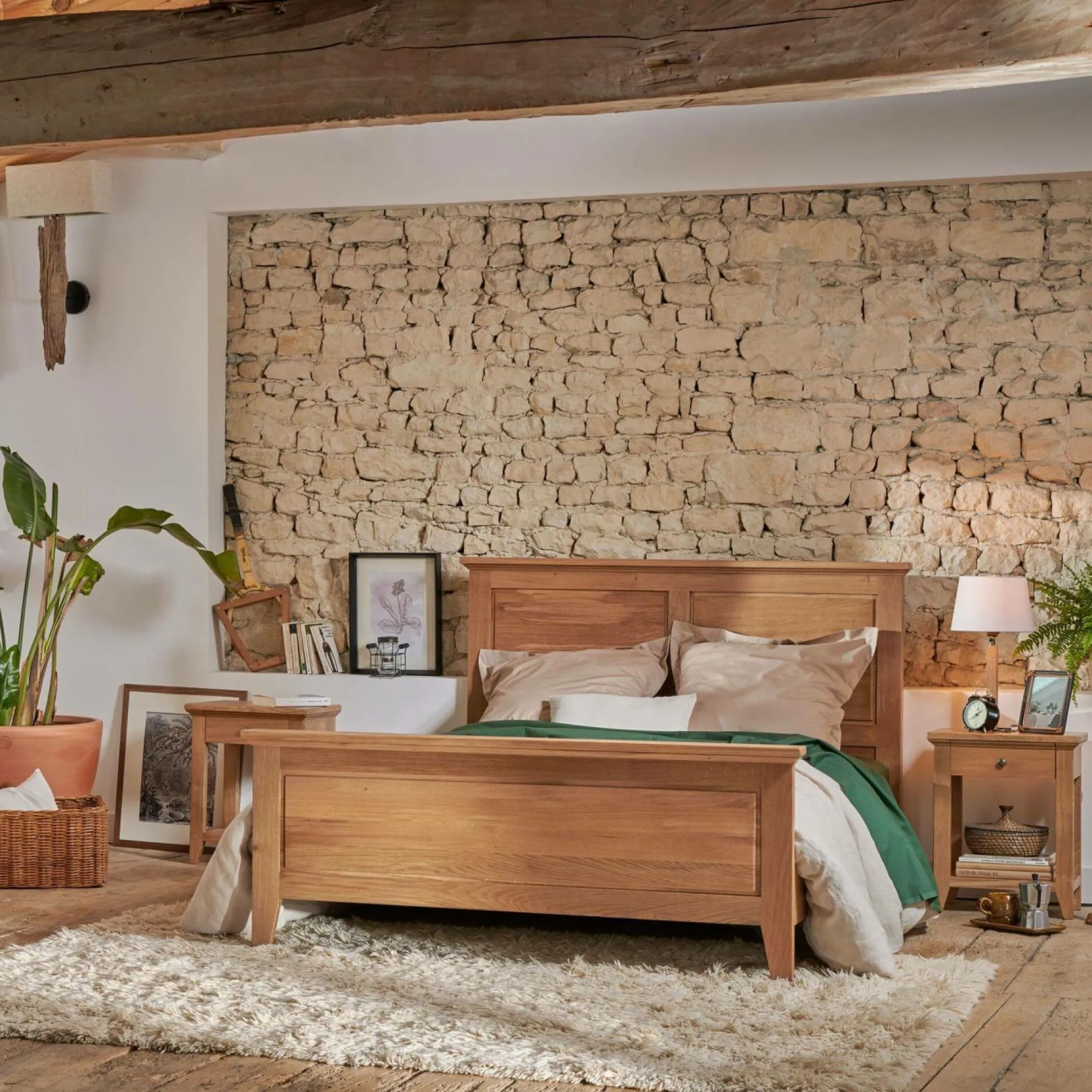 ALUMINOR Lampe à poser Quatro Up - Chêne clair