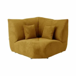 Angle pour canapé modulable tissu Benny - Moutarde