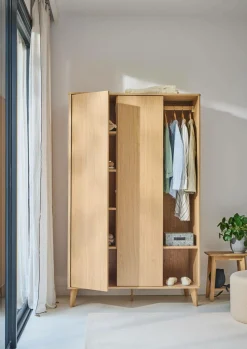 Armoire 2 portes bois Atia