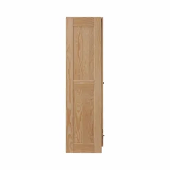 Armoire bois massif 2 portes 1 tiroir Iris - Naturel - Poignées Bois