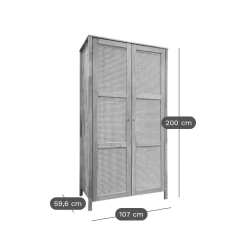 Armoire chêne massif 2 portes Capucine