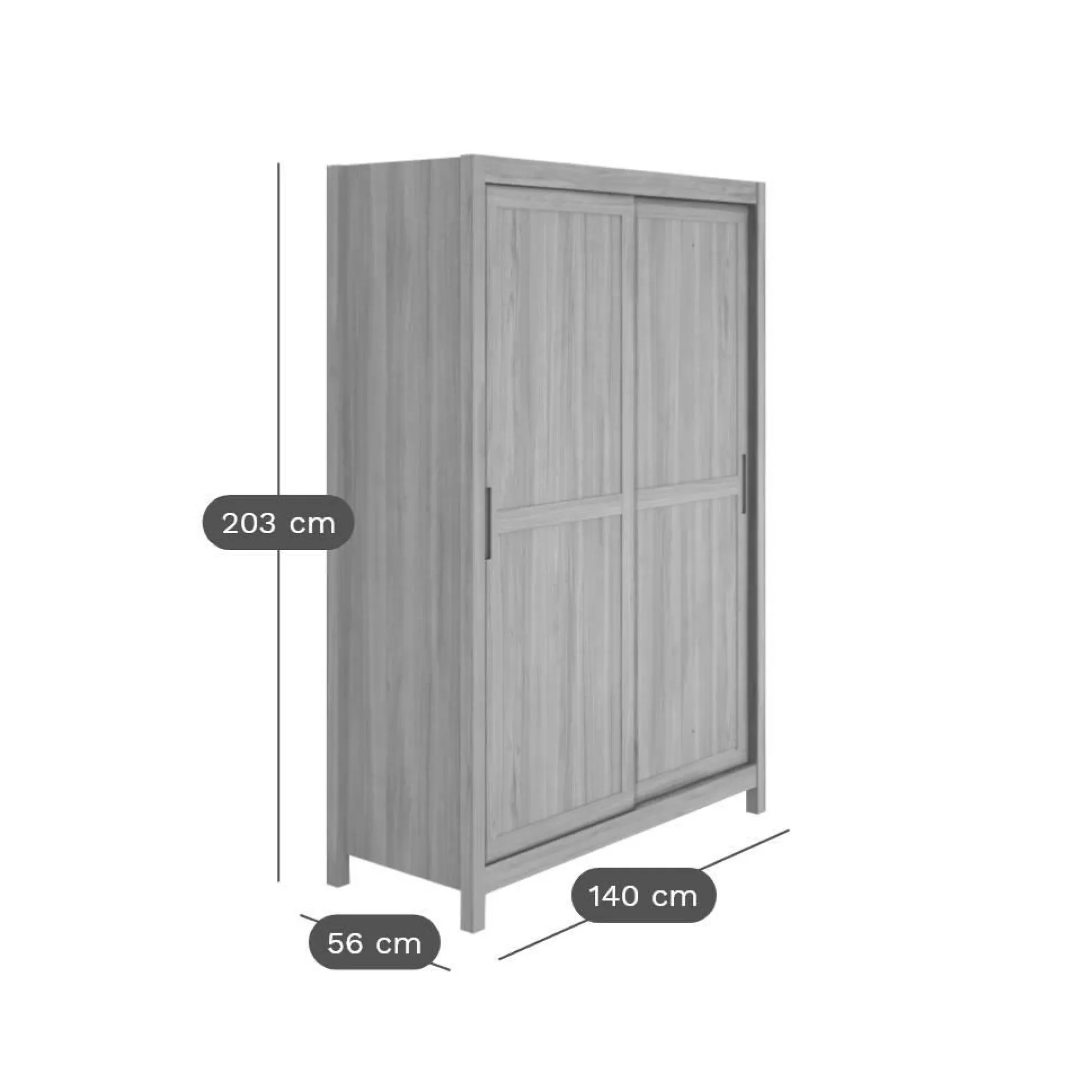 Armoire en bois 2 portes Luminescence