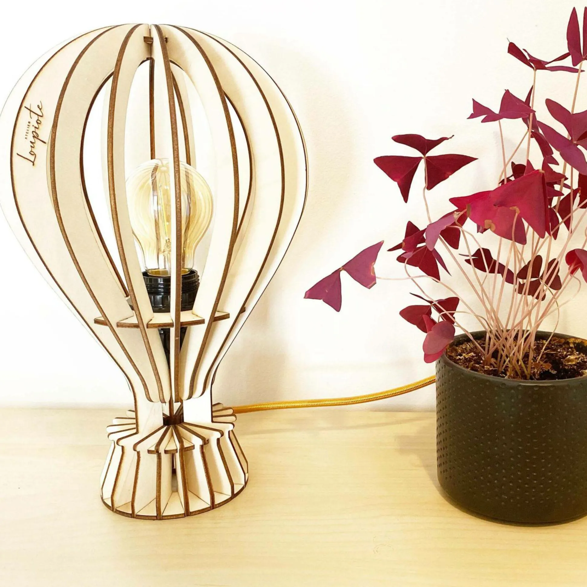 ATELIER LOUPIOTE Baladeuse Archimède - Bois brut