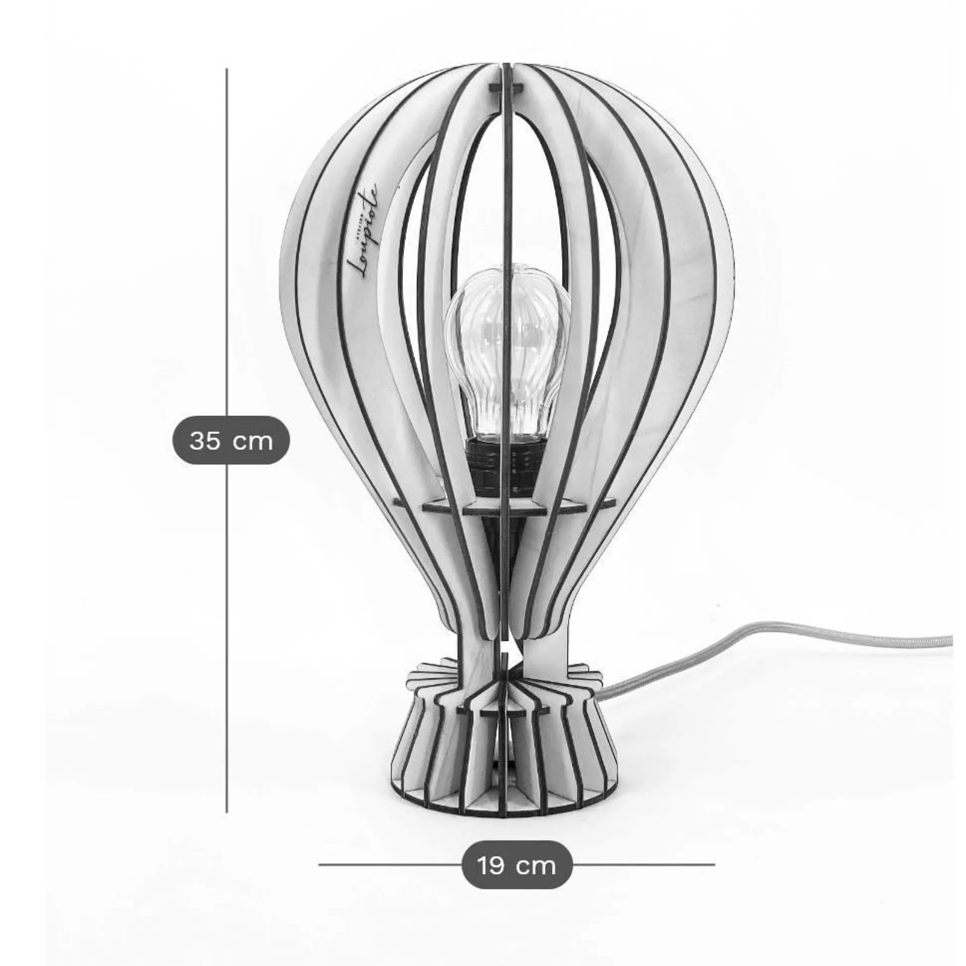 ATELIER LOUPIOTE Baladeuse Archimède - Bois brut