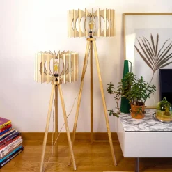 ATELIER LOUPIOTE Lampadaire liseuse Angèle Pieds bois - Pieds bois - Petit