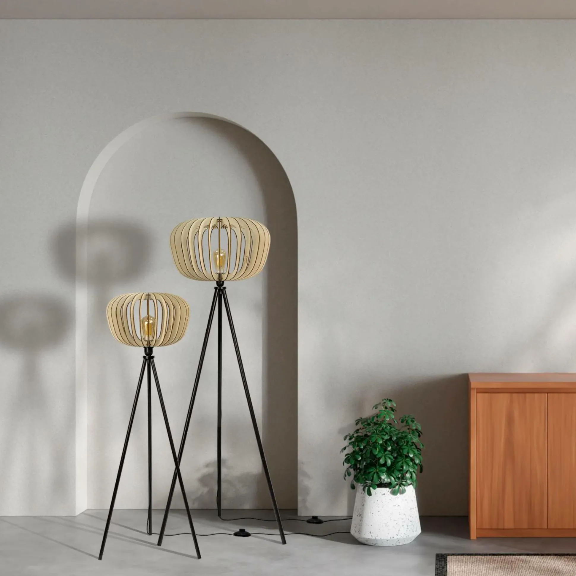 ATELIER LOUPIOTE Lampadaire Agathe - Pieds noir - Grand