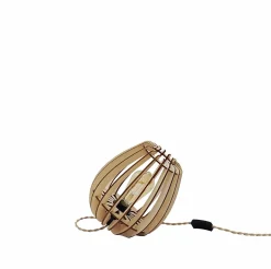 ATELIER LOUPIOTE Lampe à poser Atome - Bois brut