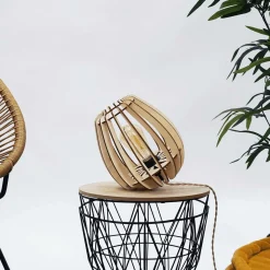 ATELIER LOUPIOTE Lampe à poser Atome - Bois brut