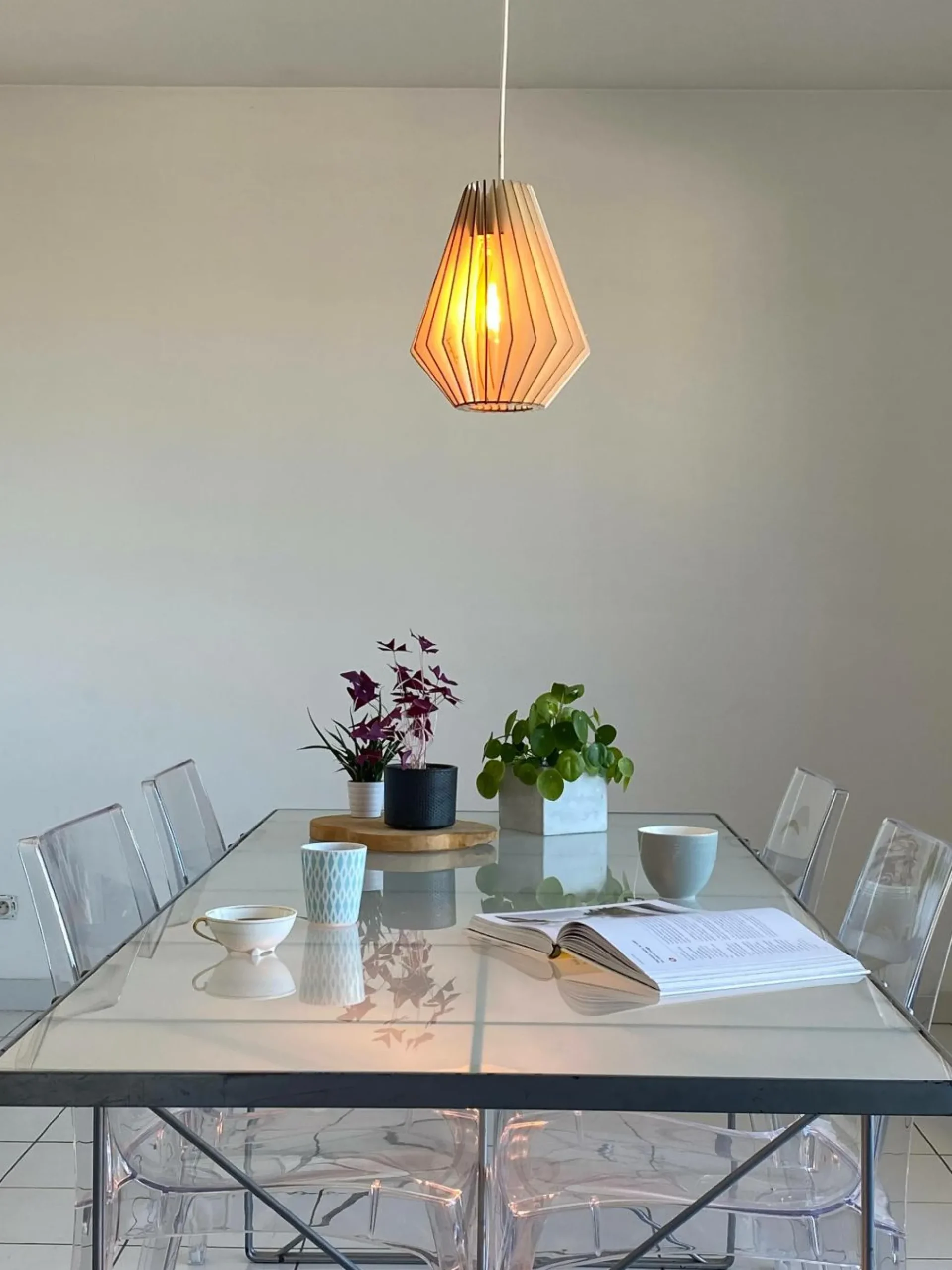 ATELIER LOUPIOTE Suspension Ambre - Bois brut