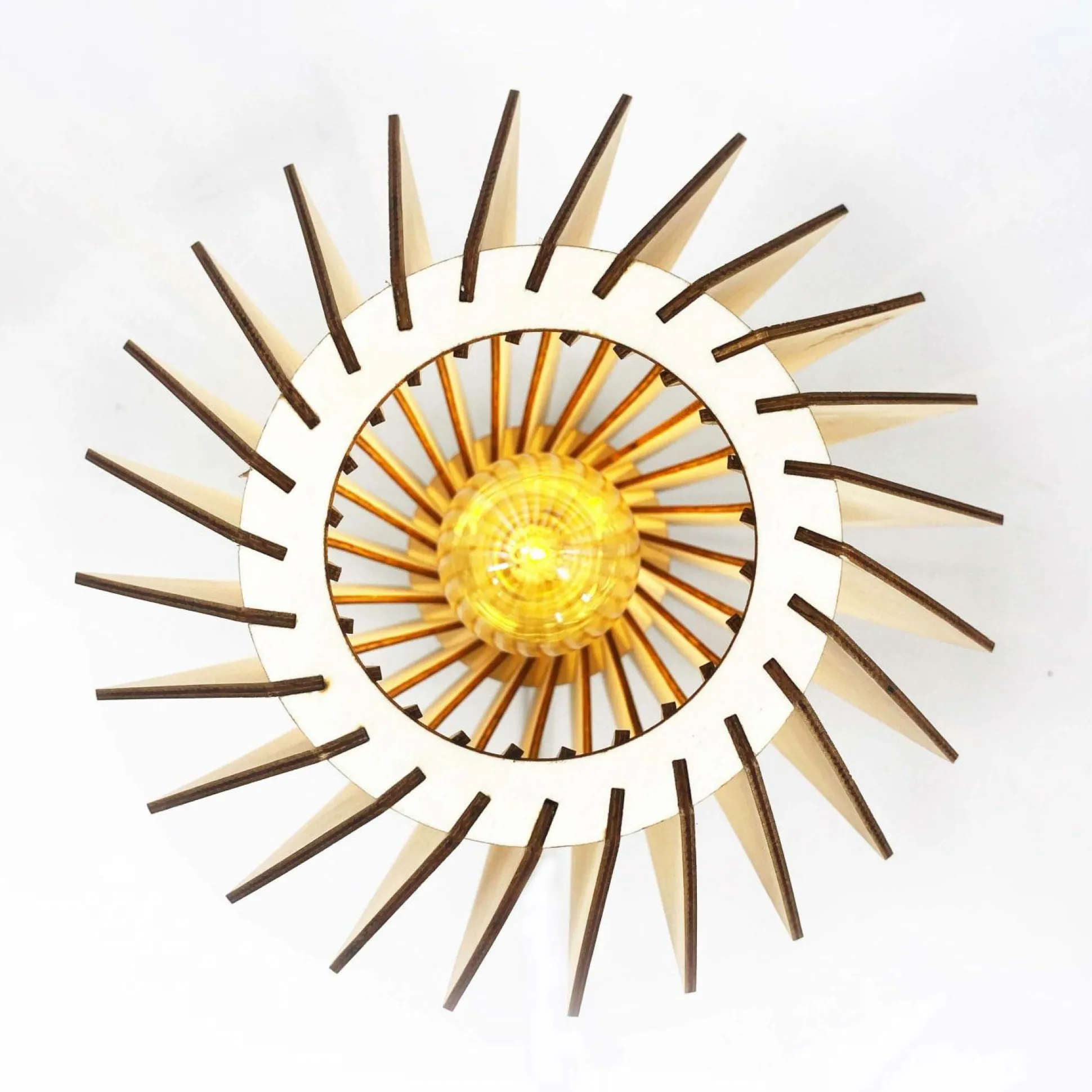 ATELIER LOUPIOTE Suspension Ambre - Bois brut