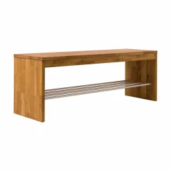 Banc à chaussures bois massif 2 places Cyriel - Chêne Massif