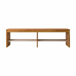 Banc à chaussures bois massif 3 places Cyriel - Chêne Massif