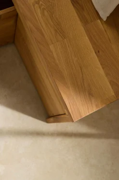 Banc bois massif 4 cubes de rangement Cyriel - Chêne Massif