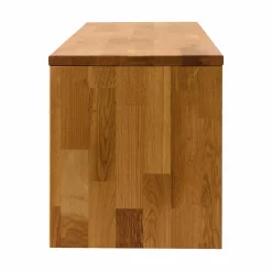 Banc bois massif 2 cubes de rangement Cyriel - Chêne Massif