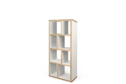 Bibliothèque 4 niveaux L70 cm Texas - Blanc/Naturel