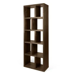 Bibliothèque 5 niveaux L70 cm Texas - Noyer