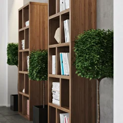 Bibliothèque 5 niveaux L70 cm Texas - Noyer