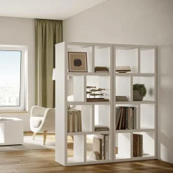 Bibliothèque 4 niveaux L70 cm Texas - Blanc