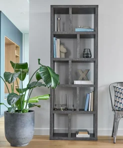 Bibliothèque 5 niveaux L70 cm Texas - Béton