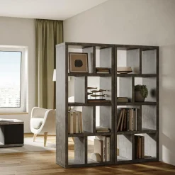 Bibliothèque 4 niveaux L70 cm Texas - Béton