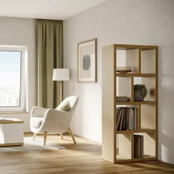 Bibliothèque 4 niveaux L70 cm Texas - Naturel