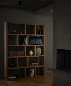 Bibliothèque 5 niveaux L150 cm Texas - Noyer