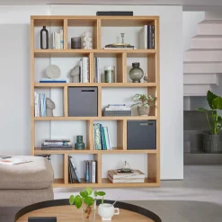 Bibliothèque 5 niveaux L150 cm Texas - Chêne