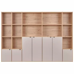 Bibliothèque 7 portes grande version Marlone - Perle