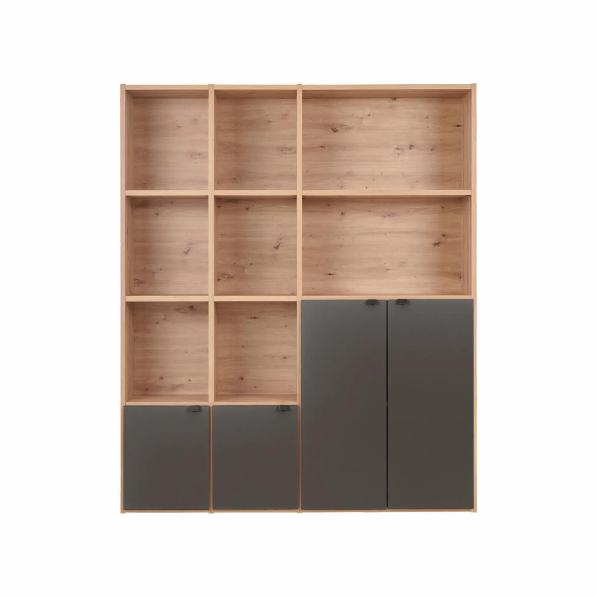 Bibliothèque 4 portes moyenne version Marlone - Carbone