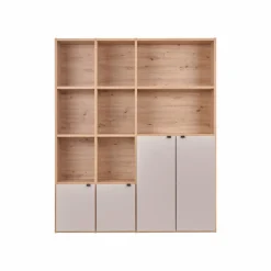 Bibliothèque 4 portes moyenne version Marlone - Perle