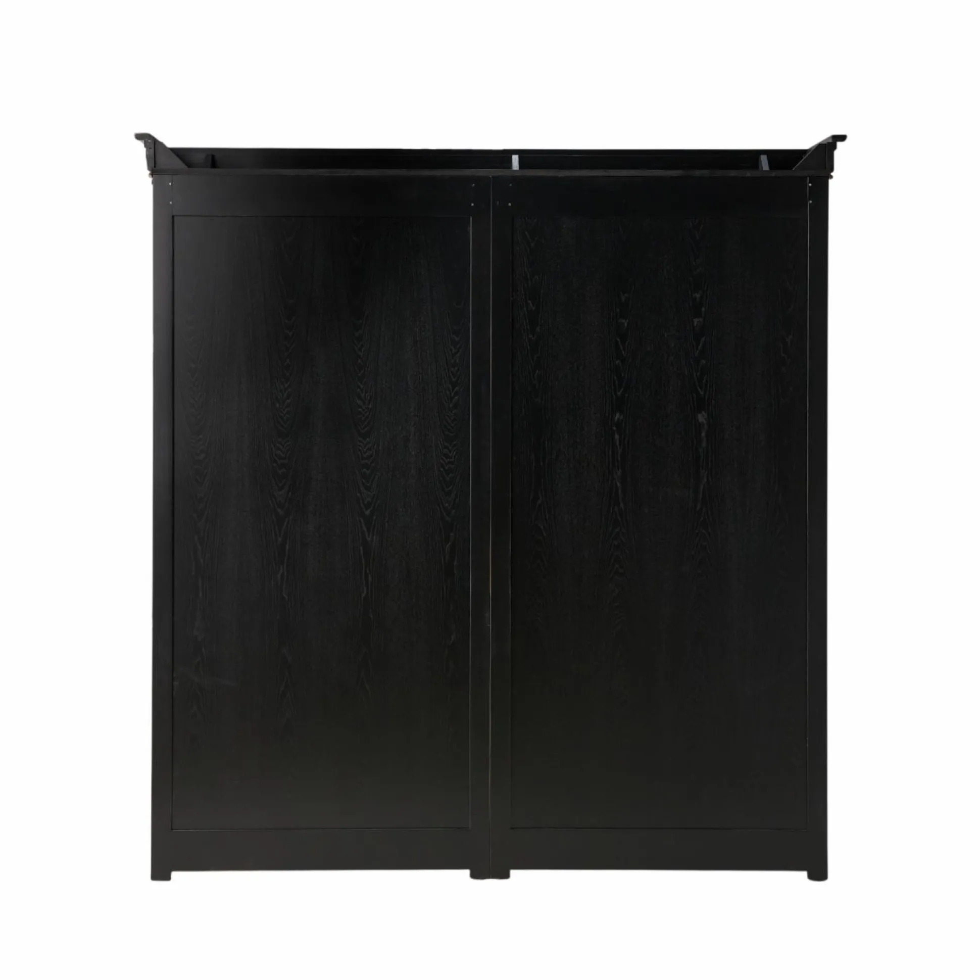 Bibliothèque bois massif 4 portes Embellie - Noir