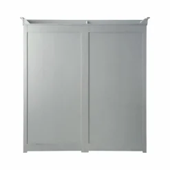 Bibliothèque bois massif 4 portes Embellie - Gris