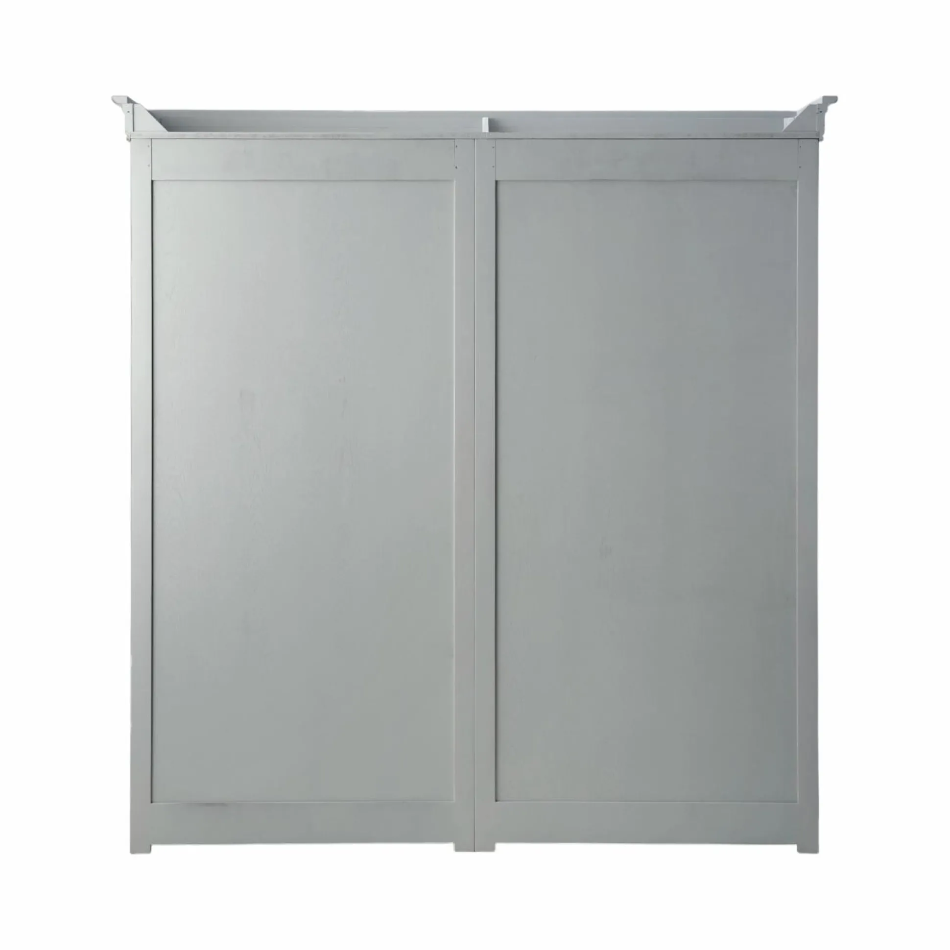 Bibliothèque bois massif 4 portes Embellie - Gris