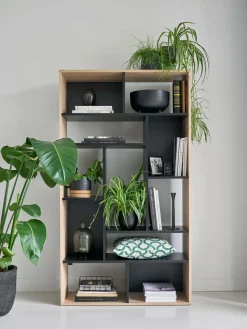 Bibliothèque Séoul - Chêne/Noir