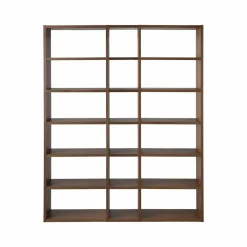 Bibliothèque Terrence 2 - Noyer - Placage bois véritable