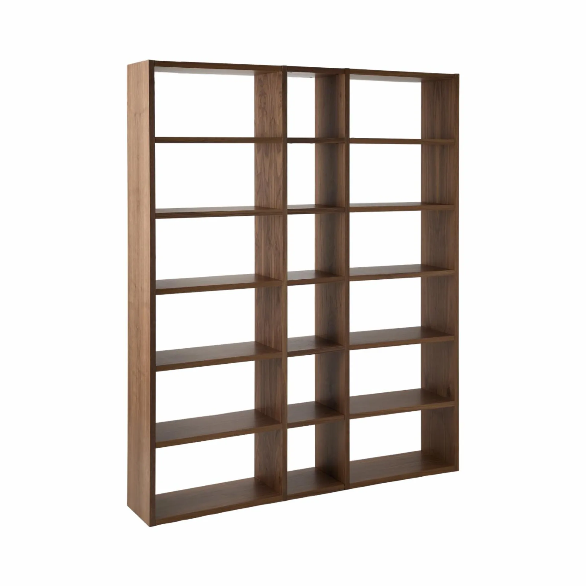 Bibliothèque Terrence 2 - Noyer - Placage bois véritable