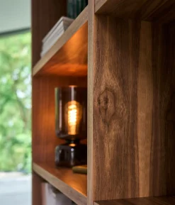 Bibliothèque Terrence 2 - Noyer - Placage bois véritable