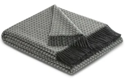 BIEDERLACK Plaid cachemire et laine Barbara - Anthracite