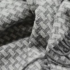 BIEDERLACK Plaid cachemire et laine Barbara - Anthracite