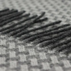 BIEDERLACK Plaid cachemire et laine Barbara - Anthracite