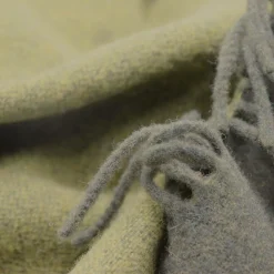 BIEDERLACK Plaid laine et cachemire Clarence - Olive/Vert - 130 x 170 cm