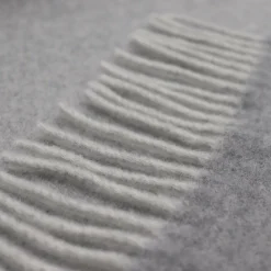 BIEDERLACK Plaid laine et cachemire Clarence - Gris/Perle - 130 x 170 cm