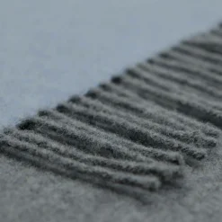 BIEDERLACK Plaid laine et cachemire Clarence - Bleu/Gris - 130 x 170 cm