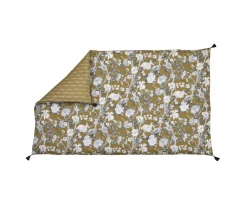 BLANC DES VOSGES Courtepointe satin Impérial - Olive - 110 x 180 cm