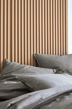 BLANC DES VOSGES Drap coton bio et recylé Ressources - Anthracite - 180 x 290 cm