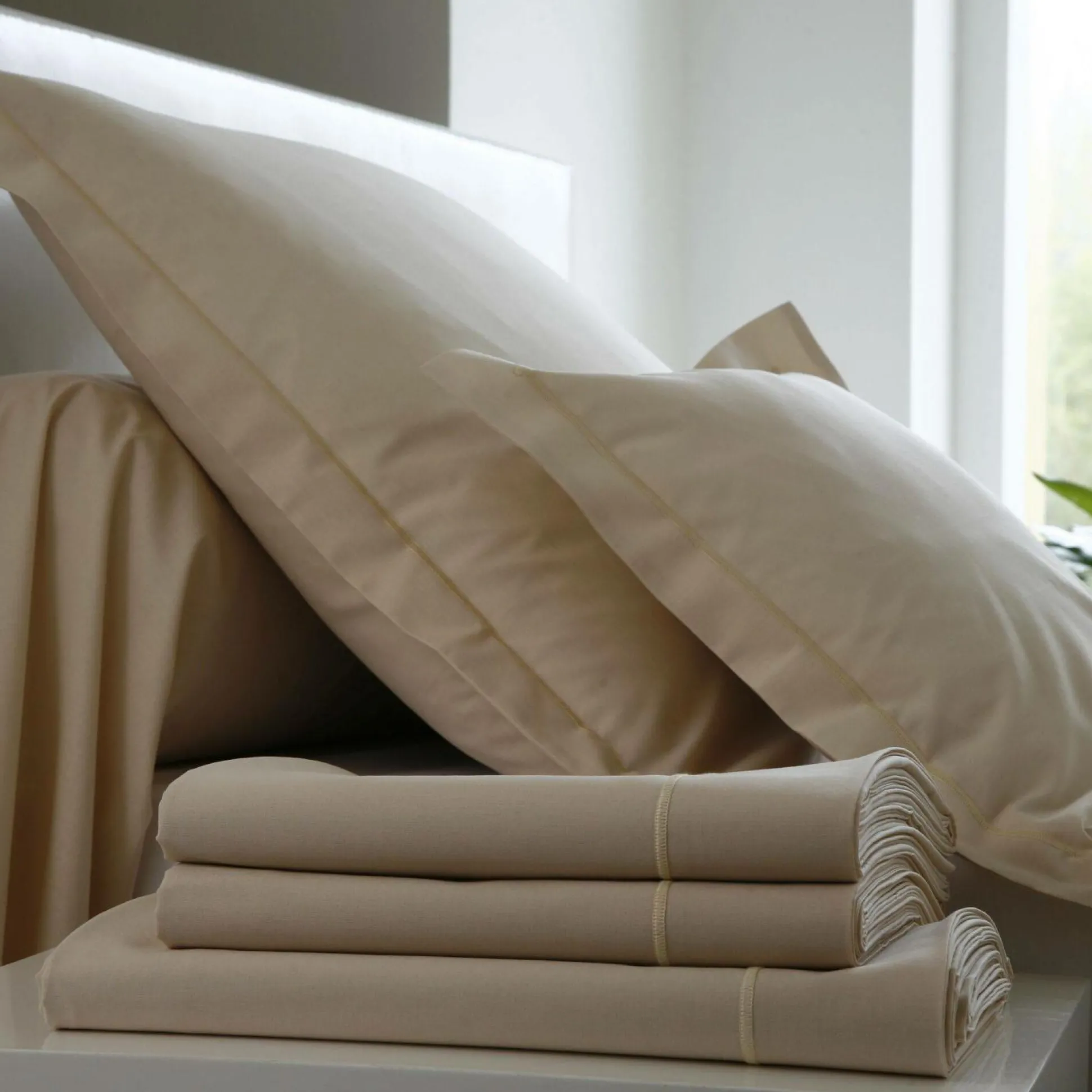 BLANC DES VOSGES Drap Coton - Ivoire - 240 x 300 cm