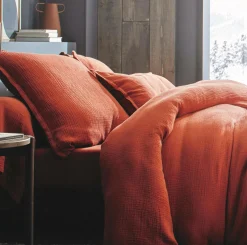 BLANC DES VOSGES Drap gaze de coton Cosy - Tomette - 240 x 300 cm