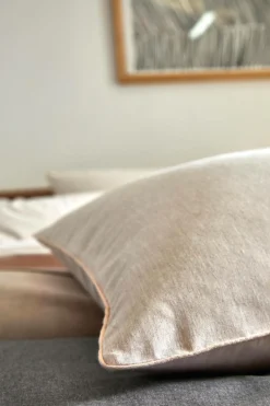 BLANC DES VOSGES Drap housse coton bio et recyclé Ressources - Lin - 140 x 190 cm