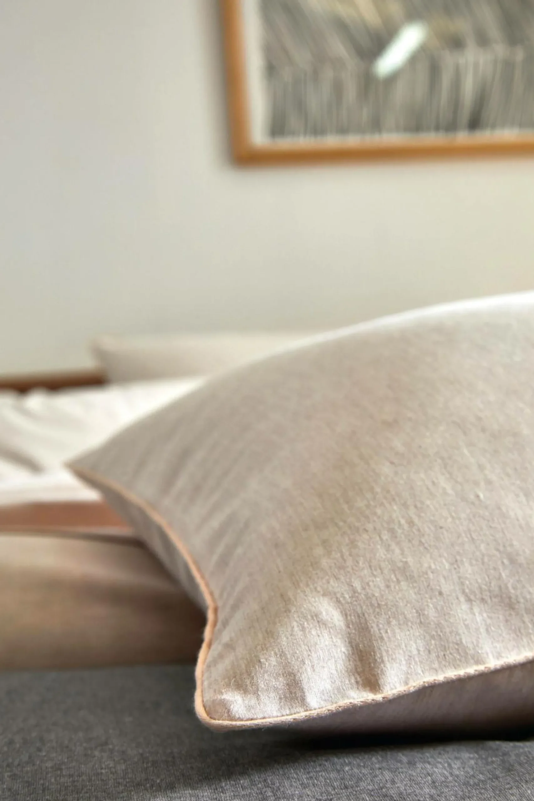 BLANC DES VOSGES Drap housse coton bio et recyclé Ressources - Lin - 140 x 190 cm